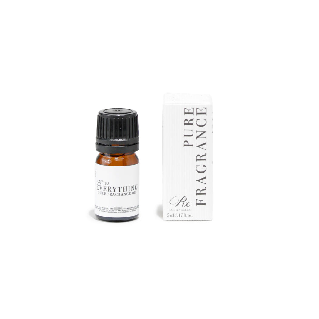 RXLA Everything pure fragrance oil in a 5ml amber glass bottle. 100% pure, undiluted, ideal for making body oils, perfumes, and candles with a rich blend of fragrances.