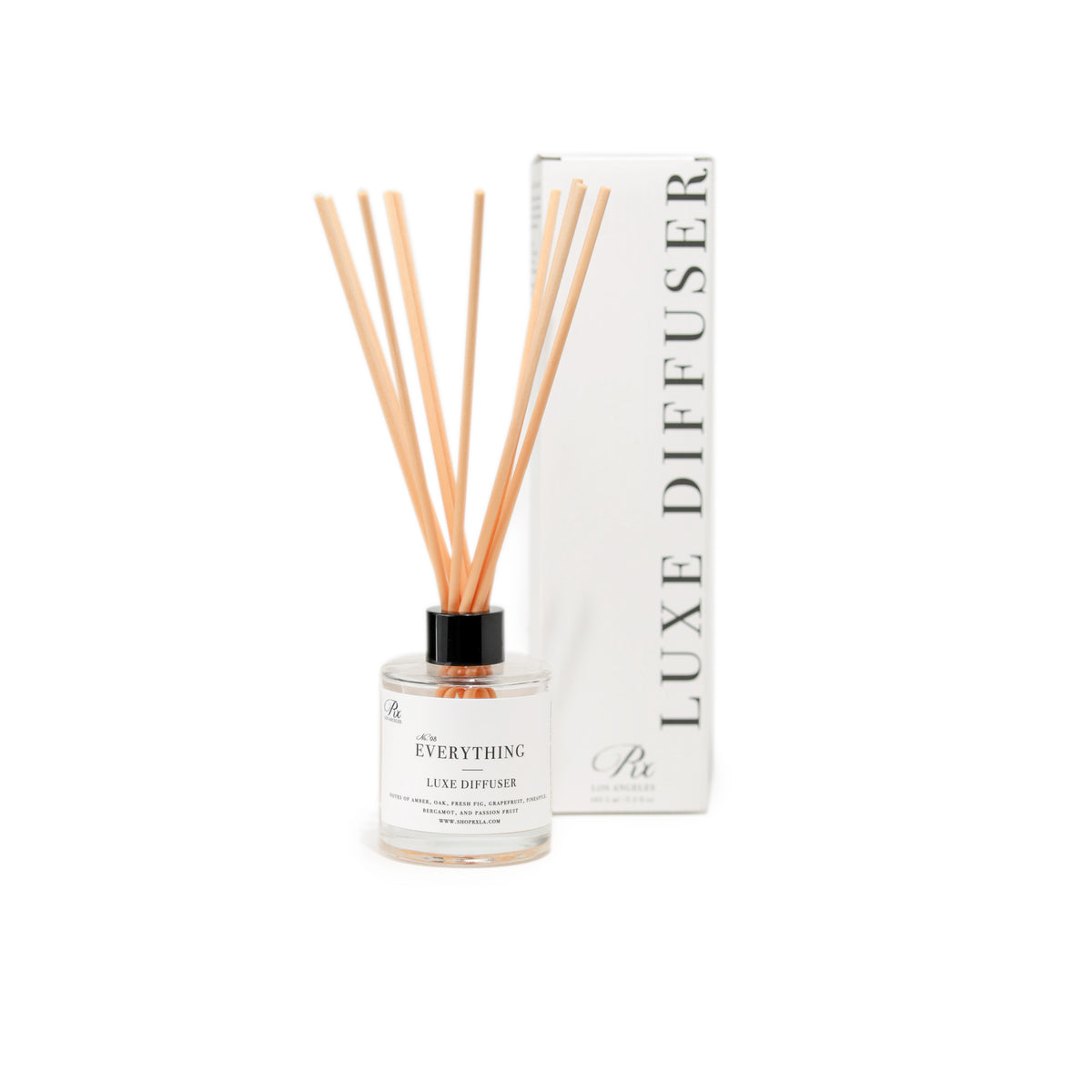 Everything diffuser, featuring a harmonious blend of five best-selling fragrances: Homme, White Tea, Fresh Fig, Wild Grapefruit, and Bora Bora. This stylish diffuser fills your space with a unique and inviting aroma, perfect for any environment