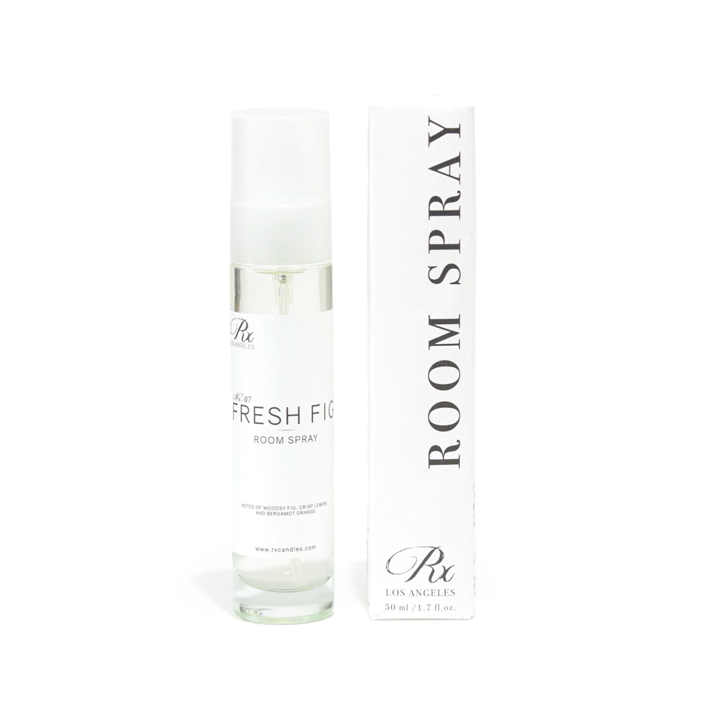 RXLA Fresh Fig room spray, a slightly earthy and masculine scent with fig, moss, and patchouli.