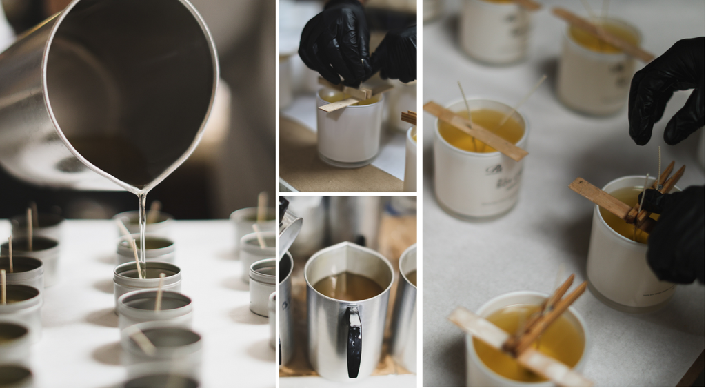 handmade candles with luxury perfume fragrances