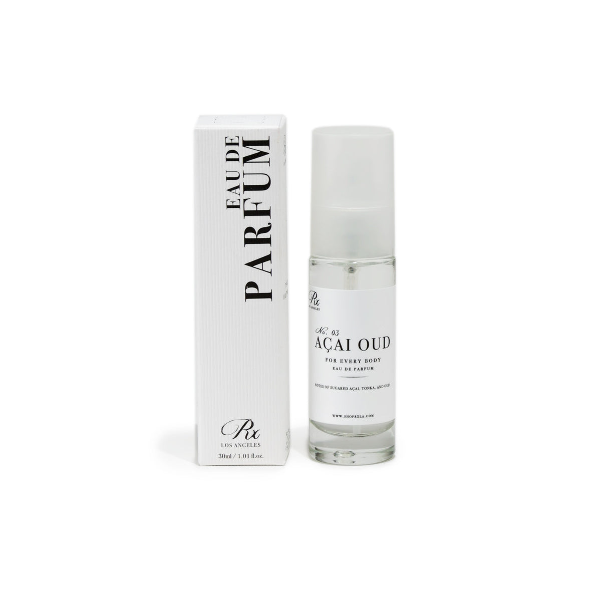 RXLA Acai Oud full-size perfume—exotic oud meets juicy acai berries for a bold, unique scent.
