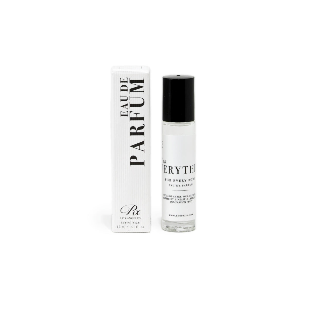 RXLA Everything rollerball perfume, a unique fusion of five best-selling scents.
