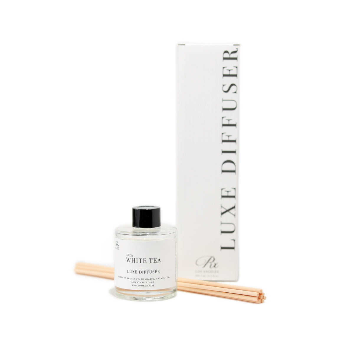 White Tea diffuser, featuring a delicate blend of soothing white tea notes with hints of floral and citrus. This elegant diffuser creates a calming and refreshing ambiance, perfect for enhancing relaxation in any space