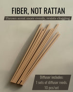 fiber, not rattan photo of diffuser reeds