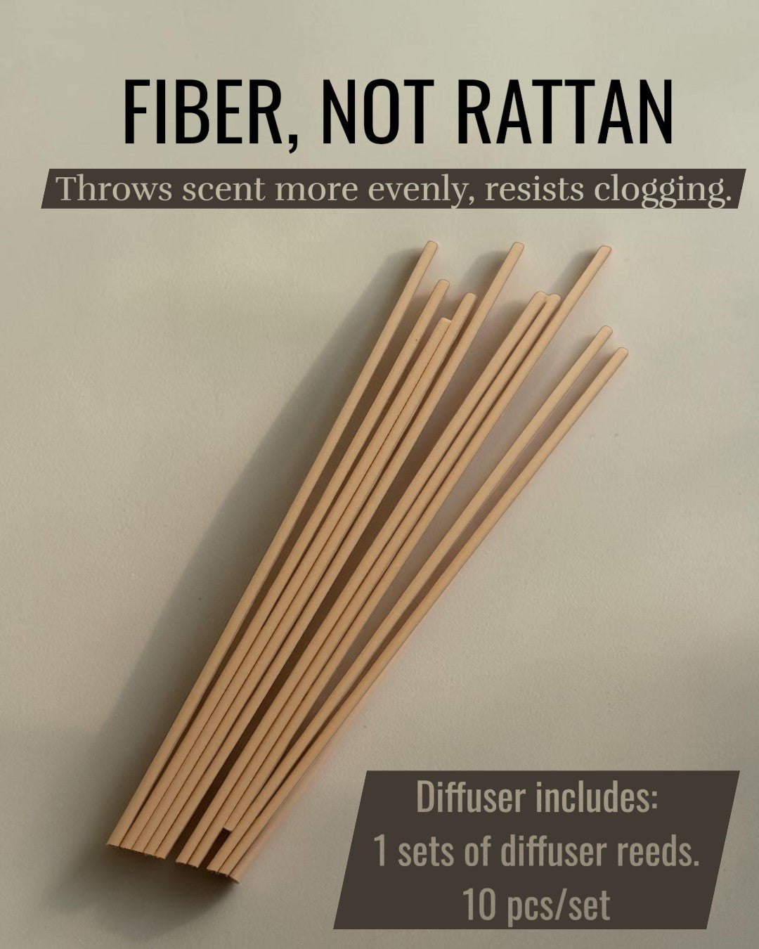 fiber, not rattan photo of diffuser reeds