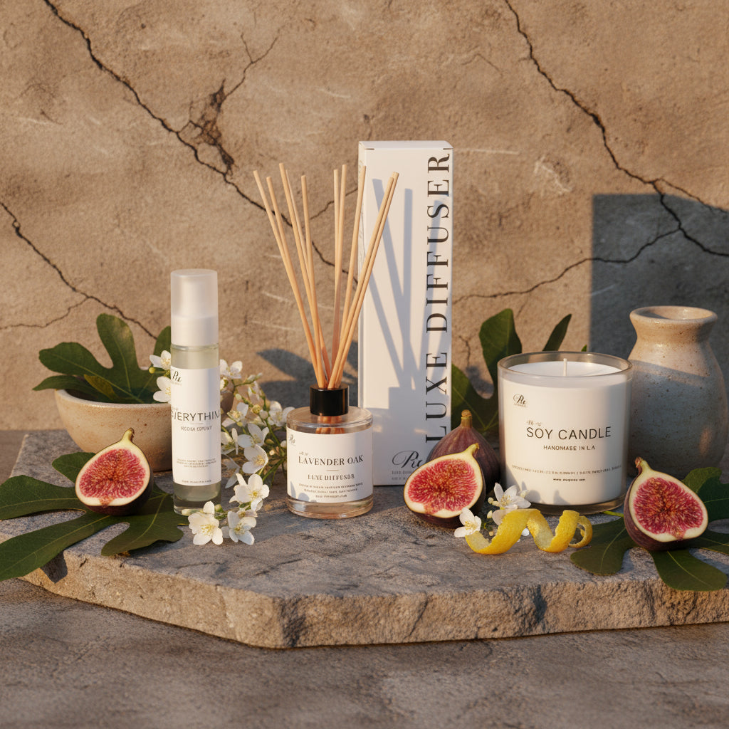 The Signature Set: 15oz candle, Reed Diffuser, Room Spray + Free Full Size Perfume