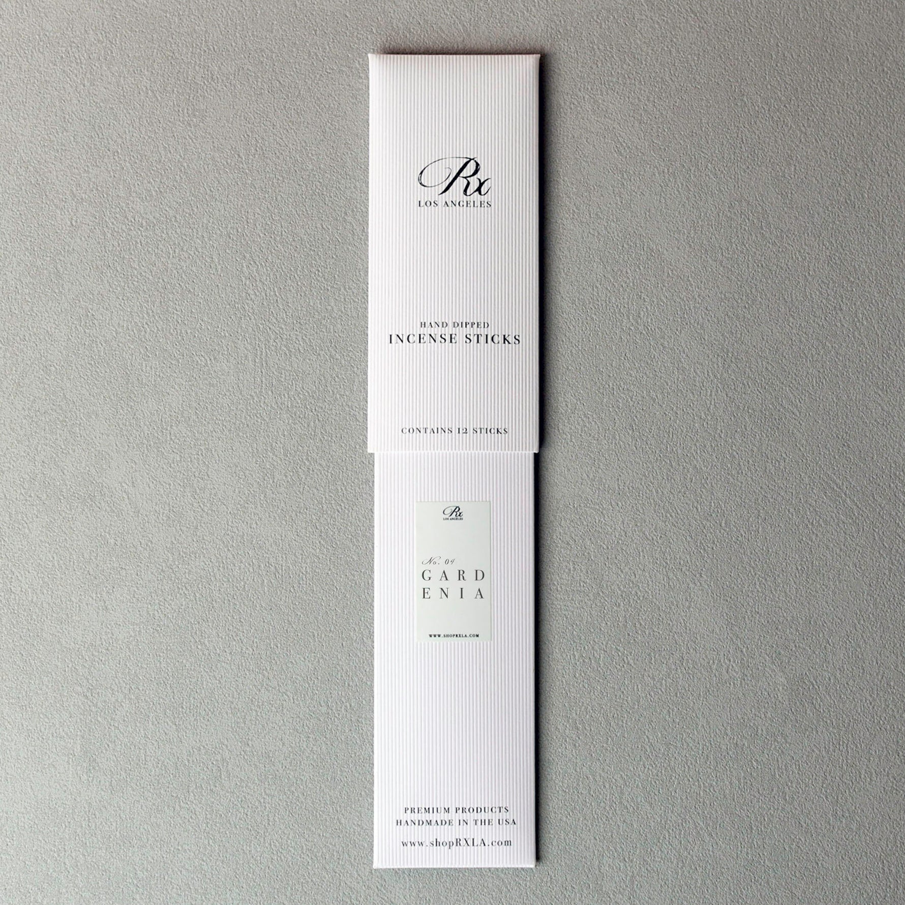 Pack of incense sticks with 'Rx Los Angeles' branding on a gray background