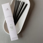 Incense sticks with packaging on a gray background