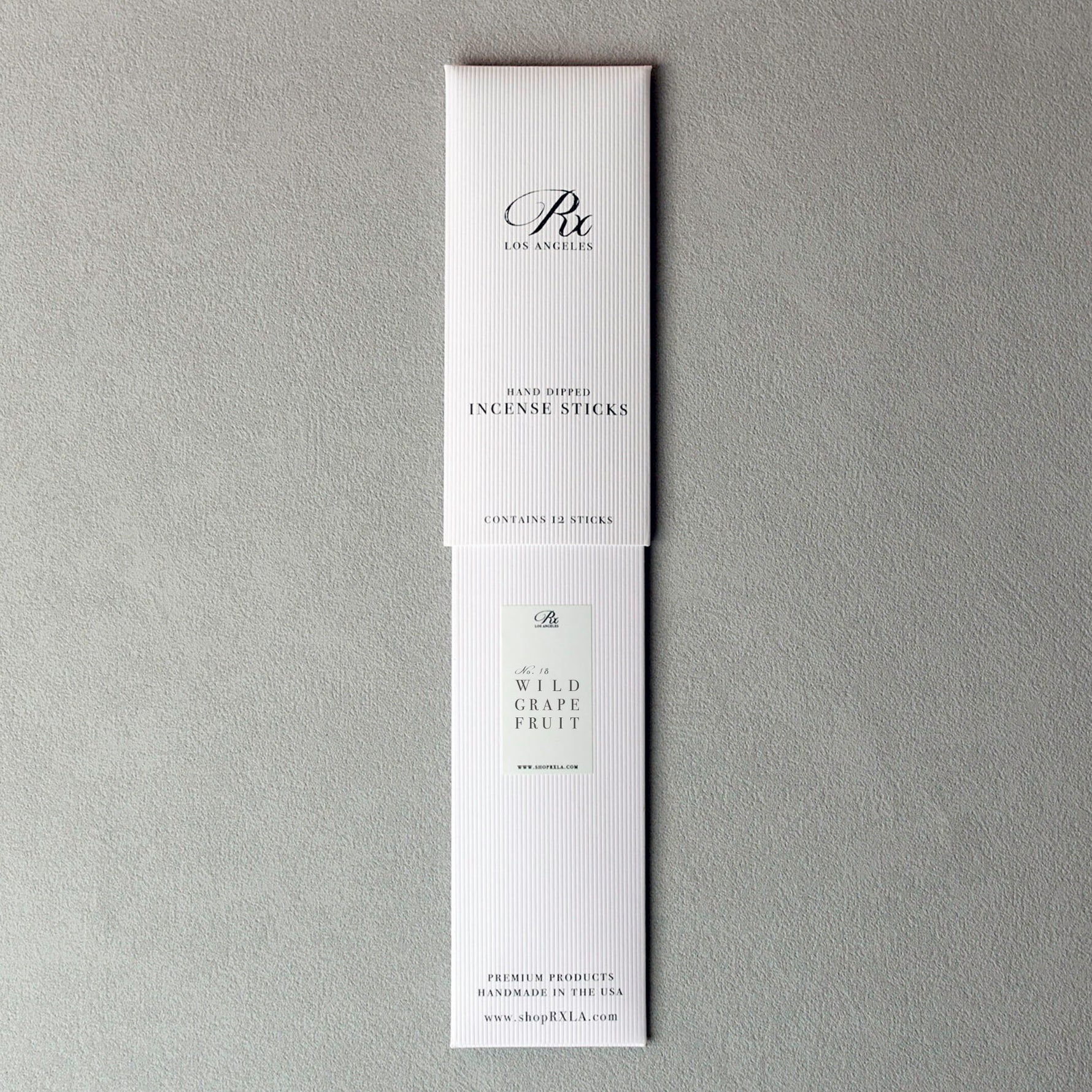 Pack of incense sticks with 'Rx Los Angeles' branding on a gray background