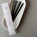 Incense sticks with packaging on a gray background